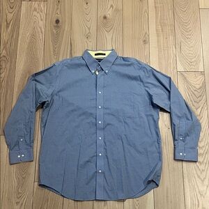 Paul Fredrick Comfort Stretch Non-Iron Check Dress Shirt With Contrast Trim